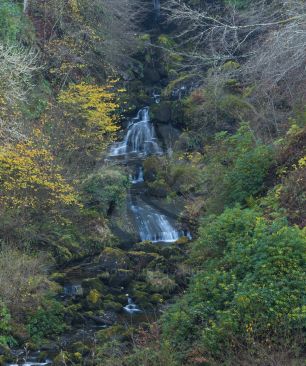 A little river winding it\'s way down the hillside